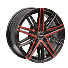 China Manufacture Wholesale Custom 15x6,5 pouces Black and Red Car Wheel Wheel avec 4 trous